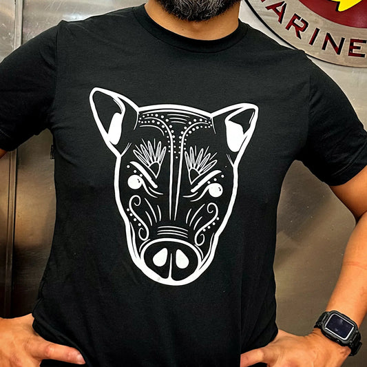 Men's T-Shirt with Pig Graphic on Front apparel by Luis' Butcher Shop