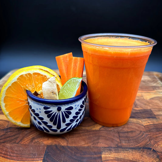#2 Natural Juice 16oz with orange, carrot, lime, and ginger.